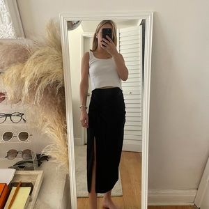 Zara Black Slit Skirt